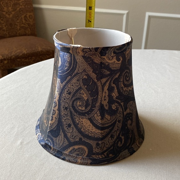 French Paisley Gold and Black Lamp Shade - Picture 6 of 6